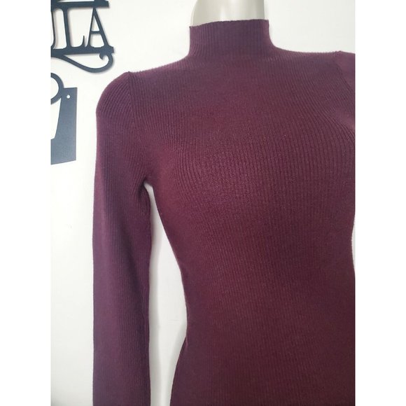 Dress Forum Los Angeles Womens Small Burgundy long Length With Side Slit Dress - Picture 9 of 11